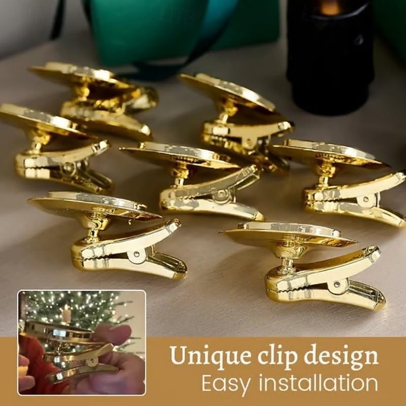 Clip-On Flameless Candle Lights LED Cone-Shaped Festival Clip Candle Flickering Clip-On Taper Candle Stick with Removable Clips for Holiday Home Garden and Wedding Parties 2025 - $10.99 –P6