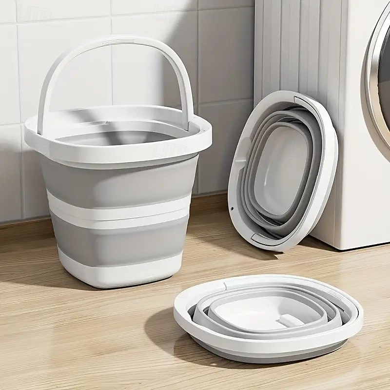 Składane, przenośne plastikowe wiadro – oszczędzające miejsce, o dużej pojemności, do użytku na zewnątrz, w samochodzie, na rybach, do prania, mycia, moczenia stóp, wielofunkcyjne, do przechowywania i 2026 - $21.69 –P5