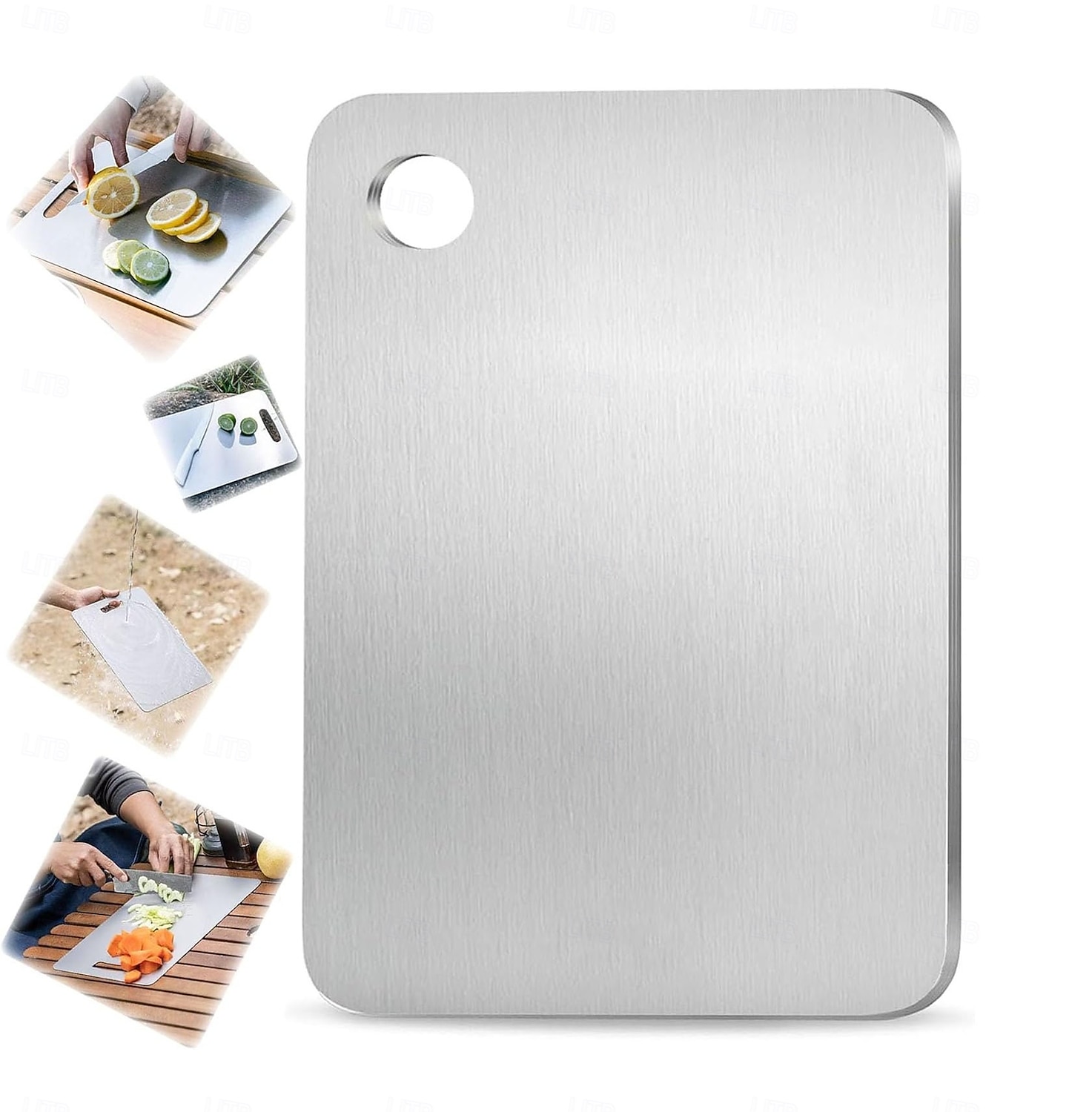 Premium Titanium Alloy Cutting Boards Double-Sided Food-Grade Titanium Cutting Boards for Kitchen Dishwasher Safe Camping Charcuterie Cutting Board Mat for Fruit, Meat & Outdoor BBQ Party 2025 - $9.99 –P17