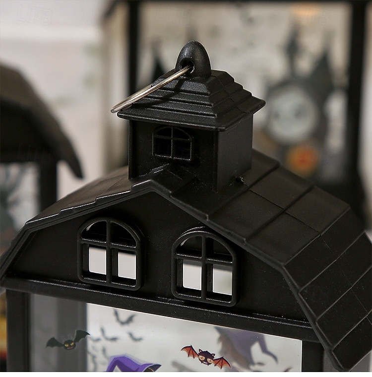 1 ks 14,5 * 9,9 cm halloweenská LED elektronická svíčka, větrná lucerna, dýně, čarodějnice, lebka, strašák, vnitřní a venkovní restaurace, ložnice, halloweenská festivalová atmosféra, dekorativní 2025 - $4.99 –P3