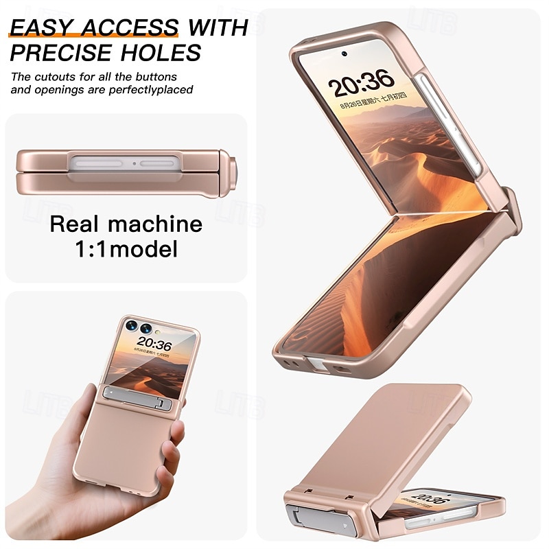телефон Кейс для Назначение SSamsung Galaxy Z-флип 7 Z-флип 6 Кейс на заднюю панель со стендом Поддержка беспроводной зарядки Защита от удара ПК 2025 - $20.99 –P6