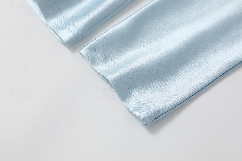 Γυναικεία Κομψή Φιλάρεσκος Σατέν Μπλούζα Ντυτές μπλούζες Σκέτο Καθημερινά Στυλάτο Βασικό Μακρυμάνικο Κολάρο Πουκαμίσου Κανονικά μπλουζάκια Καθημερινά Δουλειά Αργίες Θαλασσί Μαύρο Χακί Άνοιξη Φθινόπωρο 2026 - $32.99 –P7