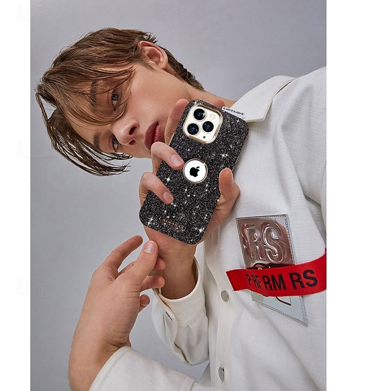 телефон Кейс для Назначение iPhone i16 15 14 Pro Max Plus 13 Pro Max Кейс на заднюю панель Поддержка беспроводной зарядки Блеск Блеск Блестящий Защита от удара Ретро ТПУ ПК 2026 - $21.99 –P6