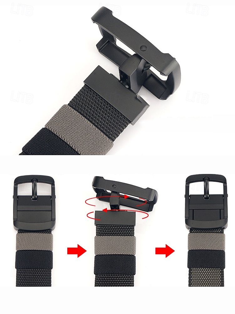 Ceinture tactique réversible en nylon pour homme avec boucle de réglage rotative - sangle de style militaire durable pour l'extérieur, le travail et les vêtements décontractés de 2025 ? $14.99 –P7