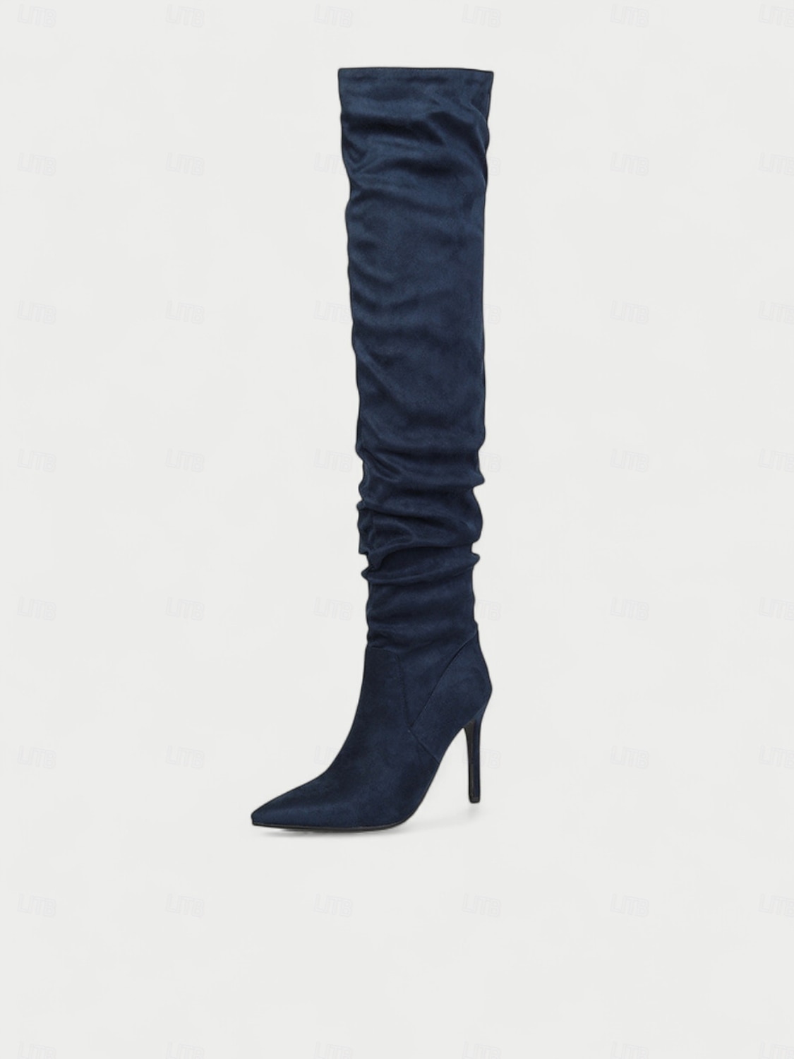 Bottes hautes pour femmes, style jambe large, convertibles au-dessus du genou, bottes à talon aiguille à bout pointu en daim pour des tenues de mode décontractées urbaines de 2025 ? $69.99 –P16
