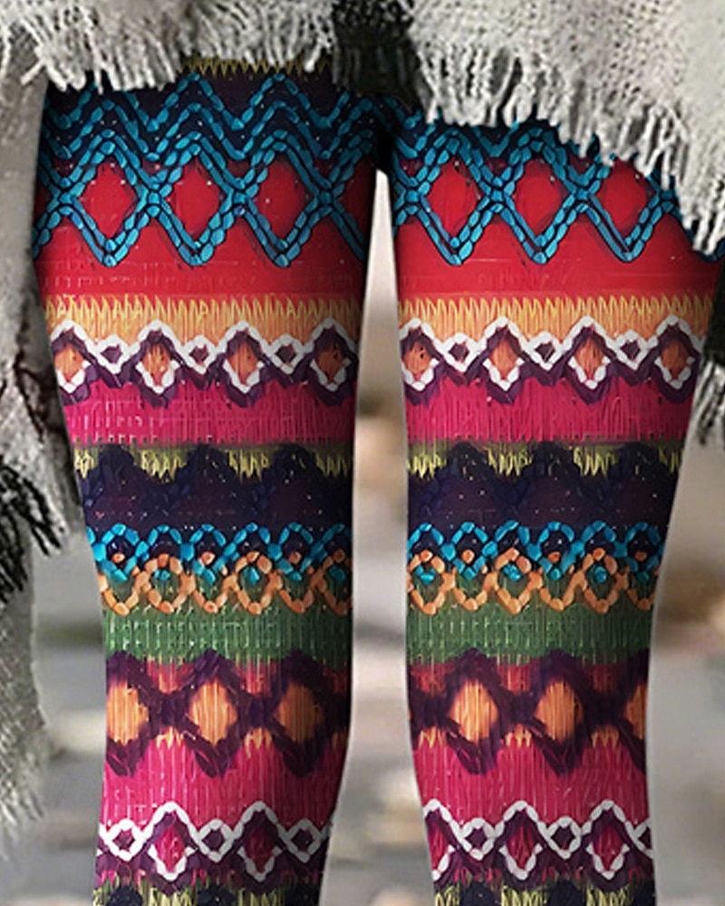 Per donna Pantaloni Leggings Leggings comodi Casual Boho Lunghezza intera Vita Alta Geometrico Elastico in vita Stampato Traspirabilità Confortevole Elasticizzato Vacanza Streetwear Abbigliamento del 2025 a $18.99 –P2