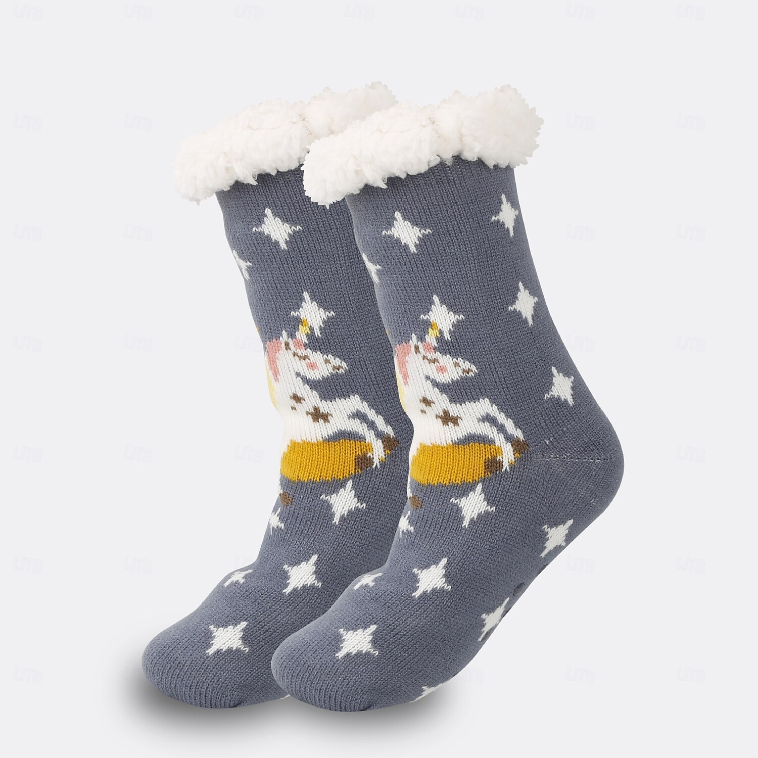 Meias de chão fofas com animais para mulheres, meias de neve de inverno felpudas e felpudas, meias aconchegantes para dormir em casa com protetores de pernas, meias macias de carpete para pós-parto de 2025 por $7.99 –P11