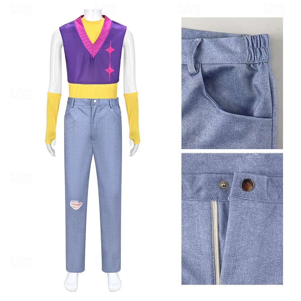 Zainspirowany koreańskim idolem Gwiazda popu Zagadka Kostium Fantazyjne przebranie Wirtualny idol for Męskie Doroślu Halloween Karnawał Spektakl Comic Con Anime Expo 2026 - $48.99 –P4