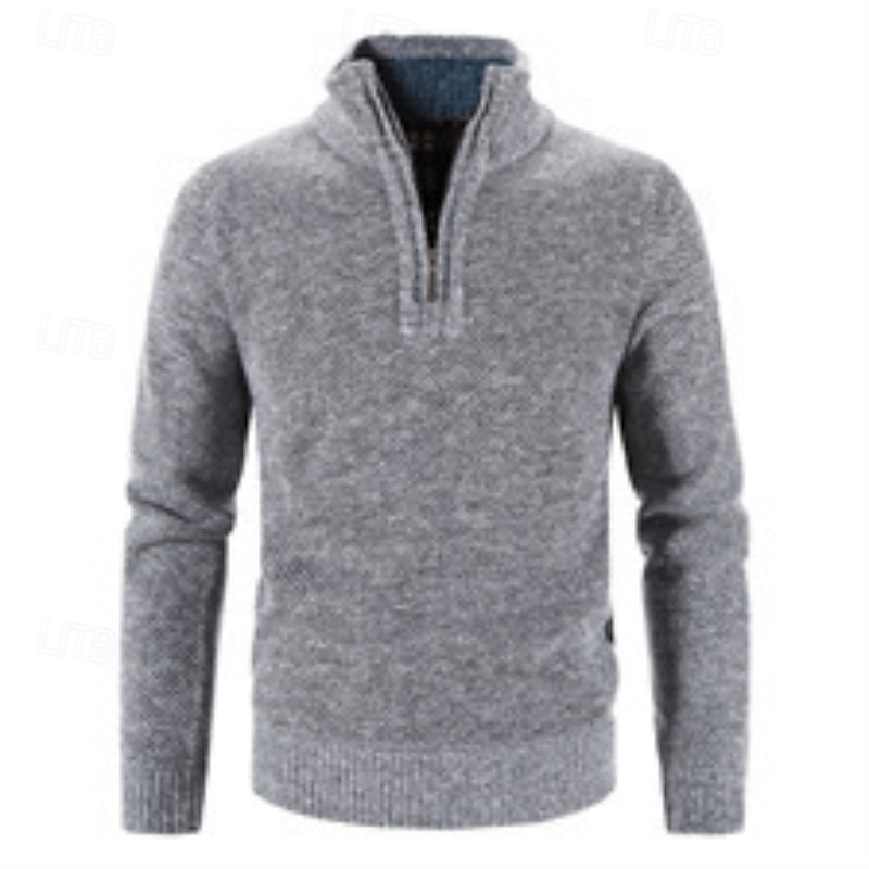 Per uomo Felpa Maglione Maglione con zip a un quarto A Coste Maglia Top Regolari Lavorato a maglia Slim Fit Semplice Colletto Mao Maglieria Contemporaneo Casuale Abbigliamento quotidiano Abbigliamento del 2026 a $22.99 –P1
