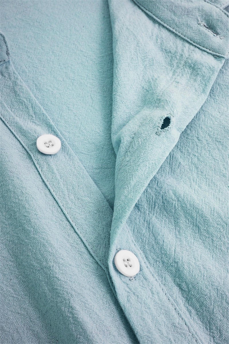 Men's Shirt Linen Shirt Casual Shirt Button Up Shirt Cotton Shirt Plain Vacation Street Black White Pink Blue Short Sleeve Turndown Summer Clothing Apparel 2025 - $23.99 –P2