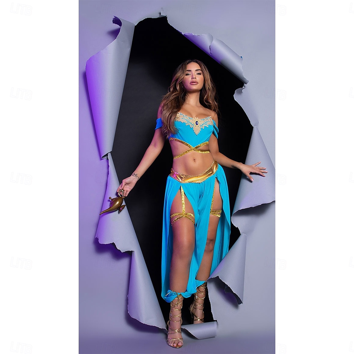 Duhul și lampa magică Prințesă Jasmine Costum de petrecere tematică Costume de dans Cosplay for Pentru femei Adulți Halloween Carnaval Performanță Petrecere Mascaradă 2026 - $48.99 –P9