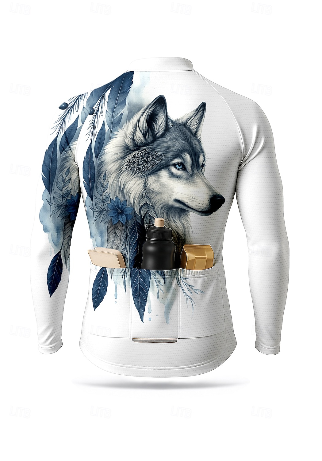 Per uomo Top Maglia da Ciclismo Grafico Lupo Stampa animal Manica Lunga Bicicletta Maglia Top con 3 tasche posteriori Sole Protezione Solare Protezione solare Asciugatura Rapida Gli sport Blu del 2026 a $34.99 –P2
