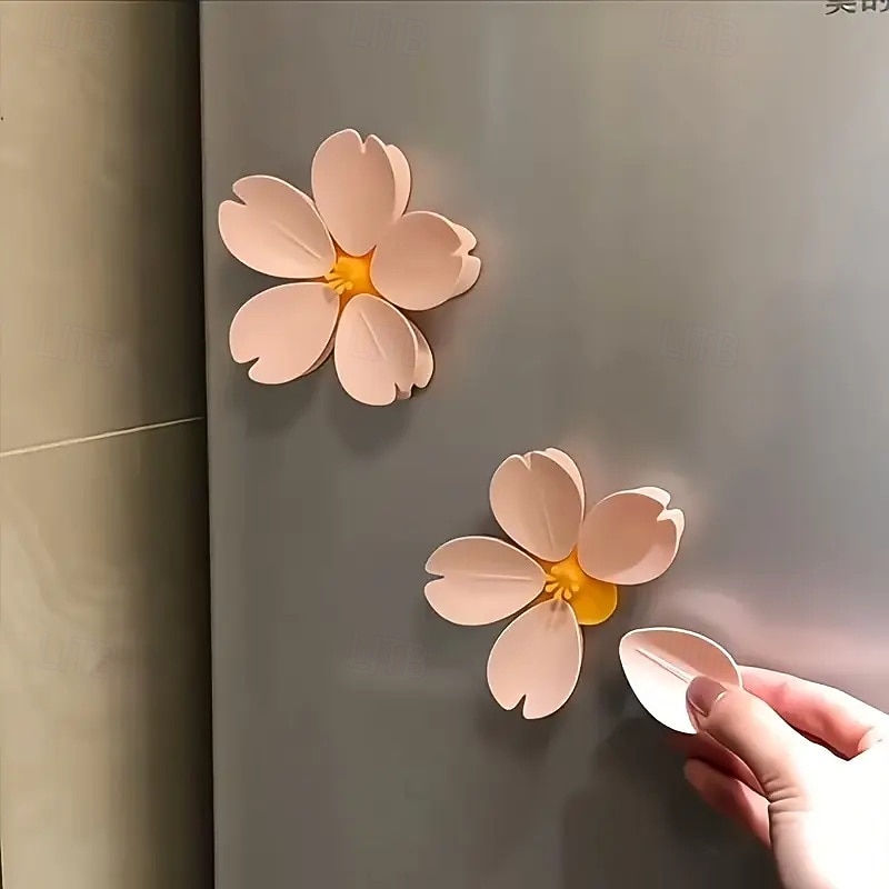2pcs Cherry Blossom Magnetic Bag Clips Reusable Pink Flower Food Storage Clamp Decorative Plastic Hexagon-Shaped Fridge Magnet for Kitchen, Office, and Home Decor 2025 - $6.99 –P2