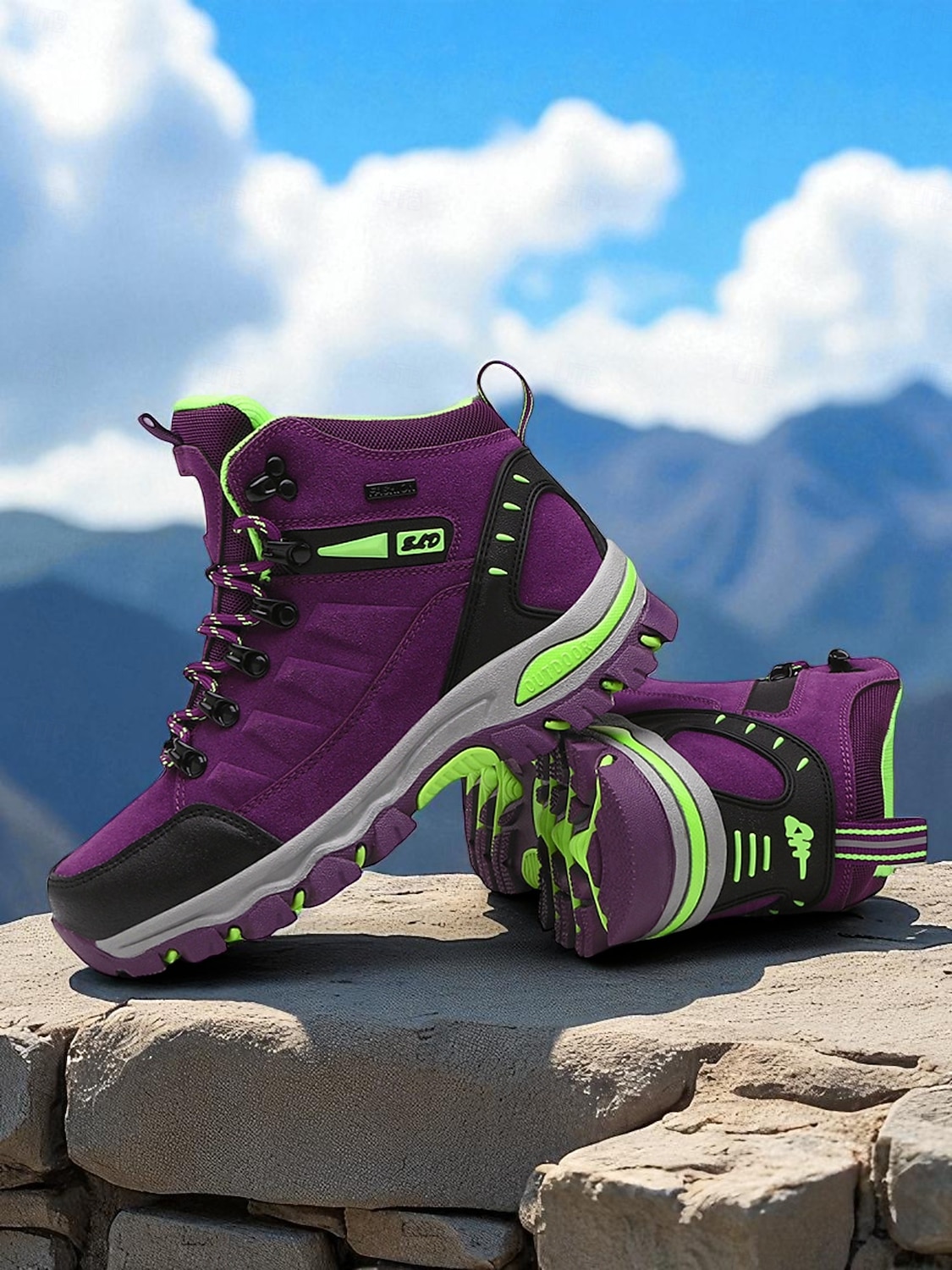 Wasserdichte Wanderstiefel für Damen – violette High-Top-Outdoor-Trailschuhe mit Knöchelstütze für Trekking, Camping und Bergabenteuer 2026 - $46.99 –P2
