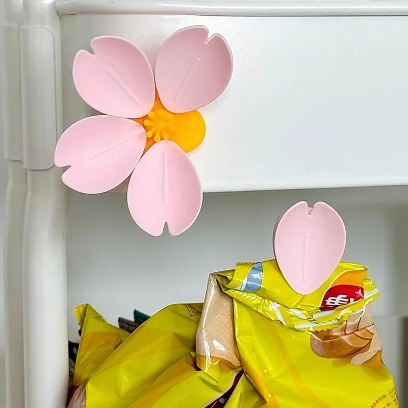 2pcs Cherry Blossom Magnetic Bag Clips Reusable Pink Flower Food Storage Clamp Decorative Plastic Hexagon-Shaped Fridge Magnet for Kitchen, Office, and Home Decor 2025 - $6.99 –P5