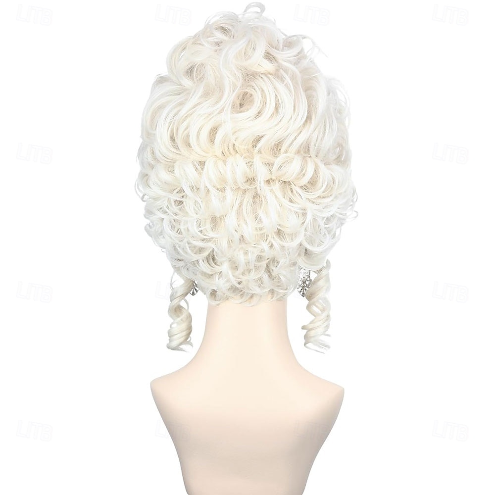 parrucca biondo platino per donna, costume in stile coloniale del XVIII secolo, parrucche bionde a nido d'ape adatte a regine rinascimentali, cosplay, feste di Halloween del 2026 a $23.99 –P4