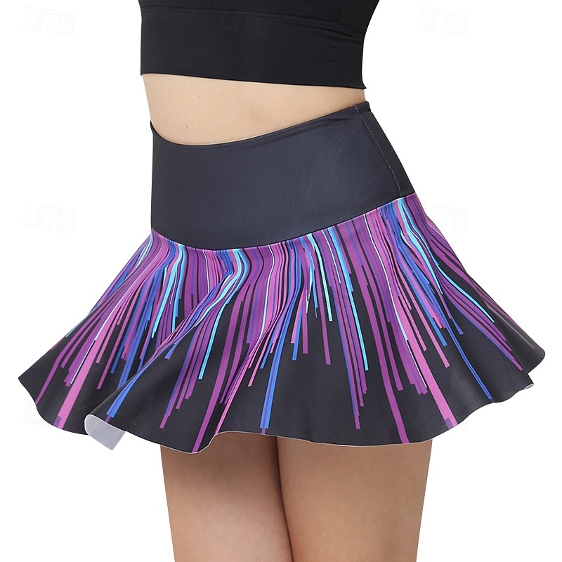 Dam Grafisk Avslappnad kjol Tenniskjol Trendig Tryck Fuktabsorberande Andningsfunktion Tennis Pickleball Löpning Underdelar Blå och Vit Röd / Svart Mörkrosa Tenniskläder 2026 - $28.99 –P3