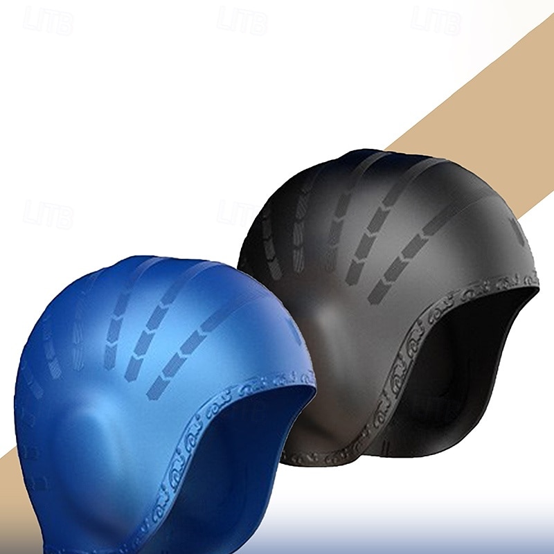 قبعة سباحة من السيليكون إلى بالغين سيليكون غرفة إضافية ملائمة مريح مقاوم للكلور ومضاد للحساسية سباحة تزلج على الماء 2026 - $5.49 –P1