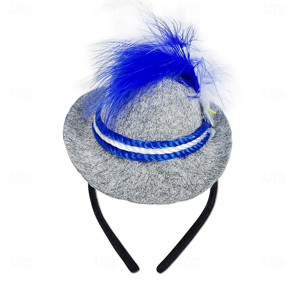 Oktoberfest Veer Hoofdband Alpine Hoed Bavarian Duits München Weiden Dames Carnaval Feest Bierfestival Doek in traditionele stijl 2026 - $15.49 –P4
