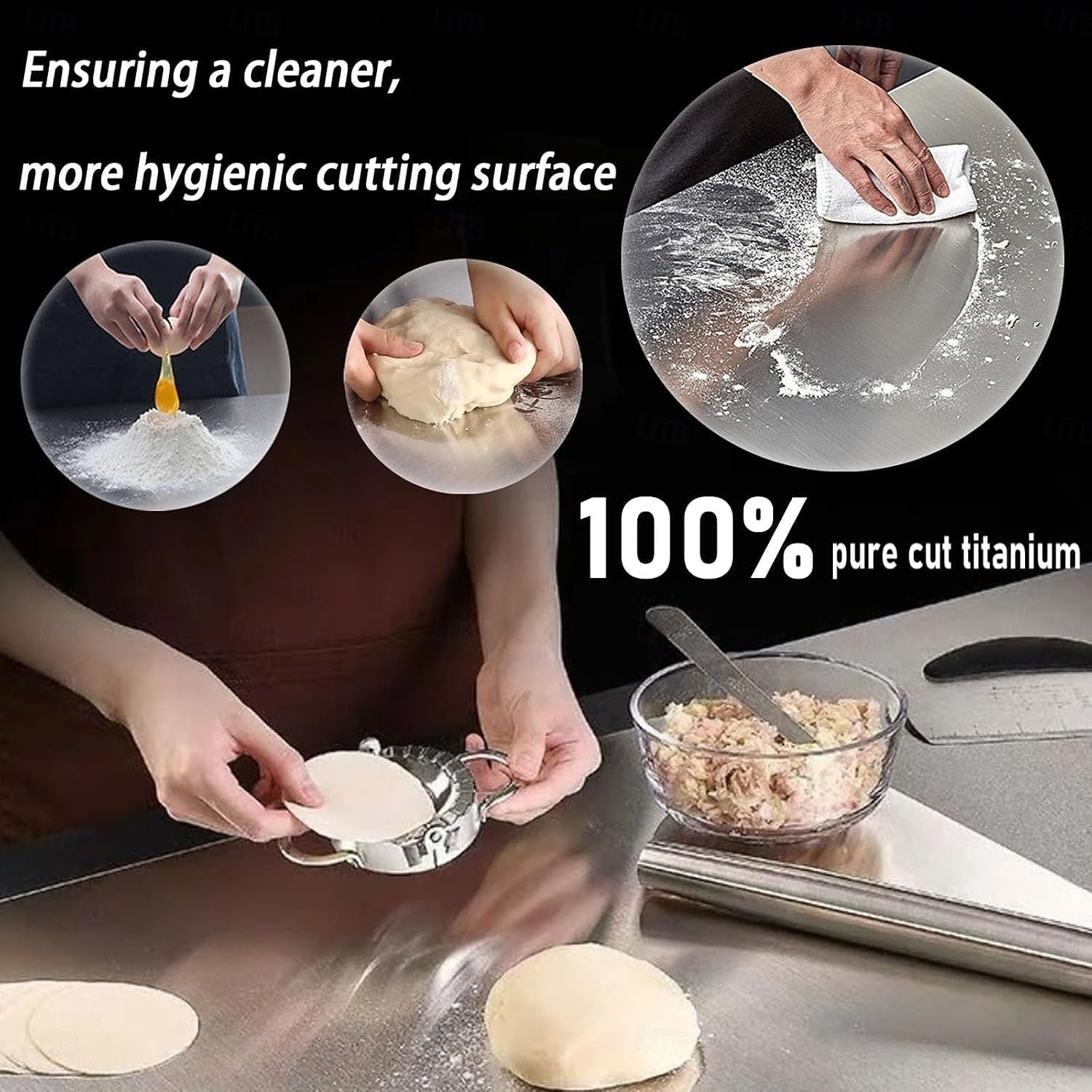 Premium Titanium Alloy Cutting Boards Double-Sided Food-Grade Titanium Cutting Boards for Kitchen Dishwasher Safe Camping Charcuterie Cutting Board Mat for Fruit, Meat & Outdoor BBQ Party 2025 - $9.99 –P11