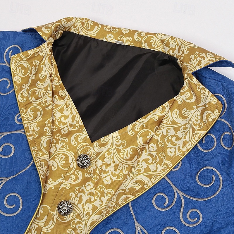 Medieval Renaissance Steampunk Coat Tailcoat Outerwear Prince Vampire Nobleman Fancy Dress Men's Halloween Carnival Performance LARP Ren Faire Adults Vest 2025 - $53.99 –P3