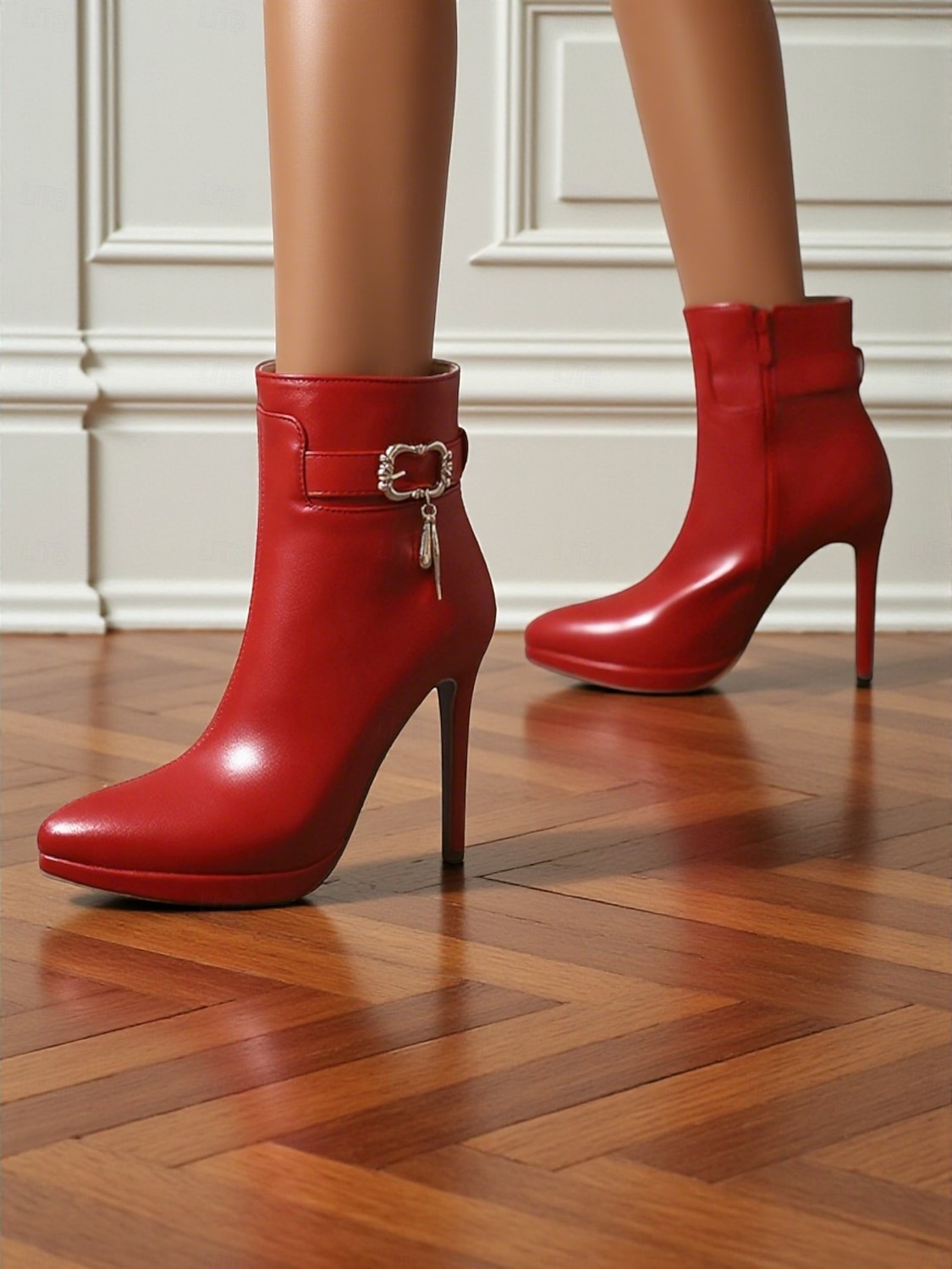 Botas femininas de salto alto com fivela decorativa - elegantes botas de salto agulha com bico fino para uso casual de negócios e moda urbana de 2025 por $54.99 –P6