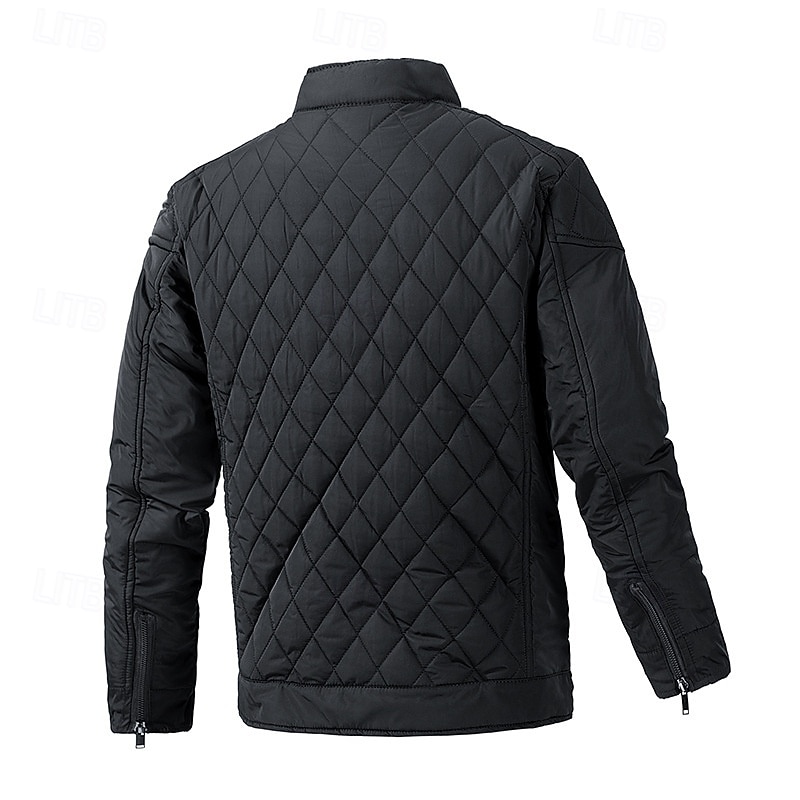 Per uomo Cappotto Invernale Giacca trapuntata Parka Tasca Poliestere Vacanza Abbigliamento quotidiano Data Regolare Moda Casual Confortevole Calore Termico Inverno Colore Solido / Tinta Unita Nero del 2026 a $59.99 –P2