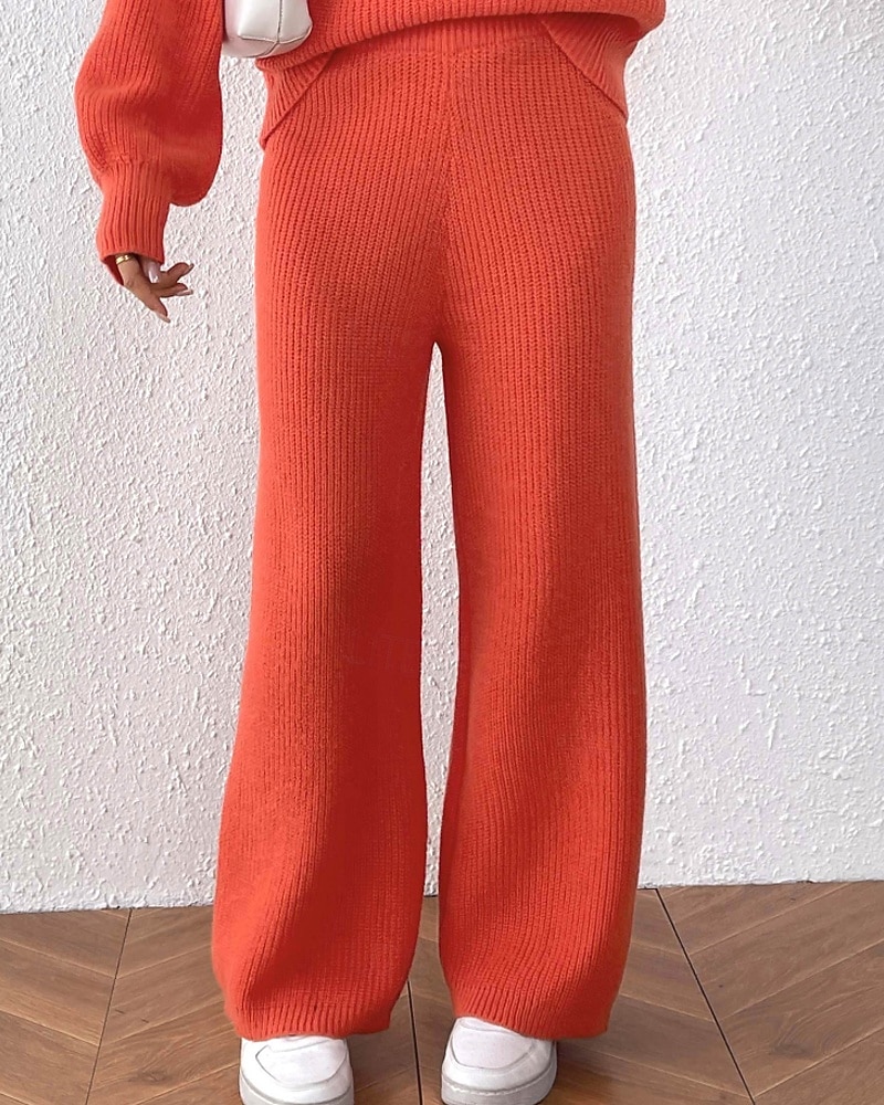 Γυναικεία Πλατύ Πόδι Πλατύ παντελόνι ανάπαυσης Κομψό στυλ street Καθημερινό Πλήρες μήκος Φυσικό Σκέτο Ελαστική μέση Άνετο ΕΞΩΤΕΡΙΚΟΥ ΧΩΡΟΥ Διακοπές Εξόδου Πορτοκαλοκόκκινο Κάμελ Μαύρο Χειμώνας 2025 - $24.99 –P12