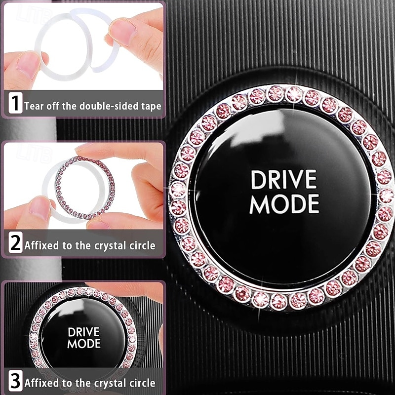 10 Pcs Steering Wheel Cover Set for Women 14.5-15 Inch Car Accessories with Seat Belt Shoulder Pad Seatbelt Cover Cup Holder Start Button Ring Sticker Air Vent Clip 2026 - $29.99 –P8