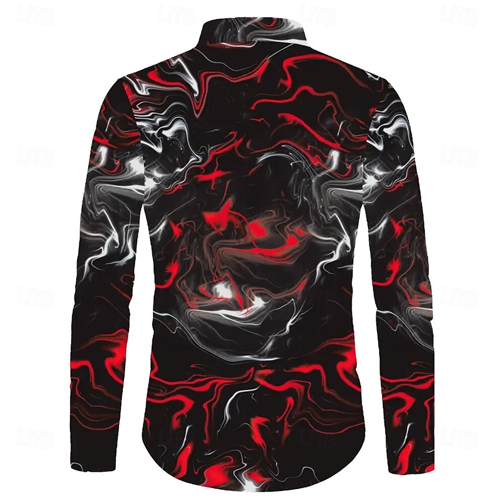 Męskie Marmur Sztuka abstrakcyjna Koszula Zapinana na guziki koszula Koszula casualowa Długi rękaw Moda na co dzień Urlop Codzienny Streetwear Lato Wiosna Wieczorne Druk 3D koszule z kołnierzykiem 2026 - $27.99 –P2