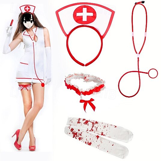 Sestry předvečer Všech svatých Sada příslušenství Sexy kostým Dospělé Dámské předvečer Všech svatých Karneval Výkon Párty Jednoduché Halloweenské kostýmy Oblékněte se 2025 - $18.99 –P5