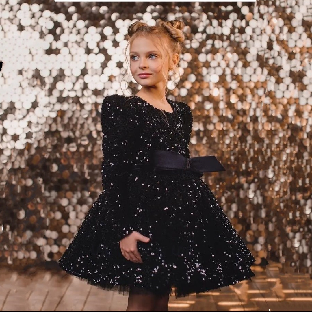Kinder Mädchen Partykleid Einfarbig Langarm Leistung Netz Prinzessin Süß Netzstoff Knöchellang Etui-Kleid Tüllkleid Sommer Frühling Herbst Kinder Schwarz Weiß Wein 2025 - $79.99 –P1