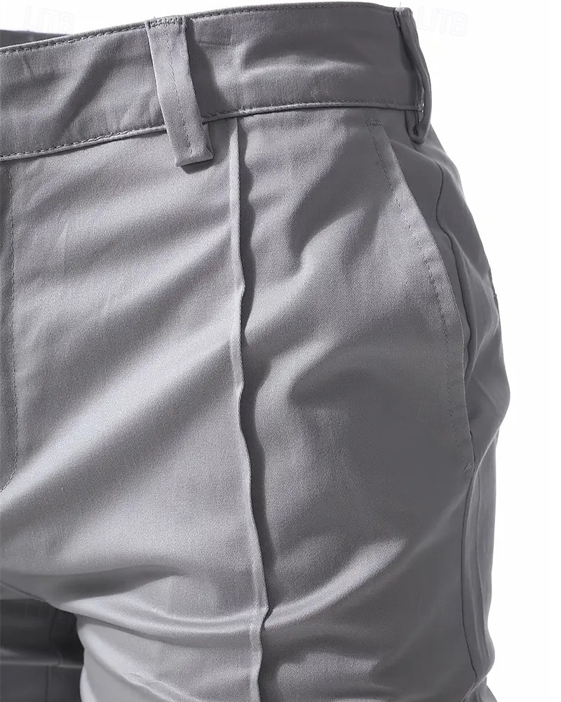 Per uomo Pantaloni Chinos Pantaloni plissettati Tasca Bottoni Semplice Comodità Formale Feste Lavoro Moda Stile Classico Nero Vino Micro-elastico del 2025 a $26.99 –P4