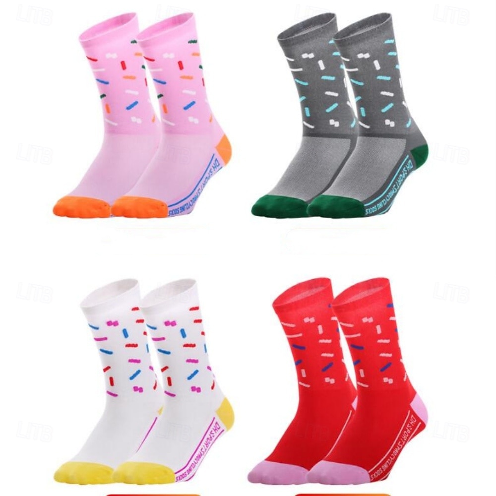 Calcetines Calcetines Ciclismo Calcetines de bicicleta Calcetines deportivos Calcetines atléticos Camping / Senderismo Senderismo Ejercicio al Aire Libre Bicicleta / Ciclismo Alta elasticidad Cómodo 2025 - $11.49 –P11