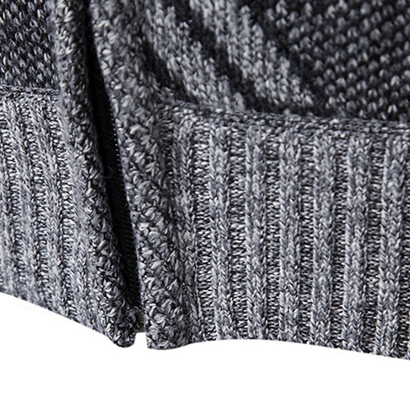 Herren Pullover Kleid Pullover Strickjacke Reißverschluss-Pullover Strickpullover Gerippt Stricken Normale Oberteile Gestrickt Gerippt Einfach Rollkragen Mode Schals Formell Geschäft Bekleidung 2025 - $29.99 –P8