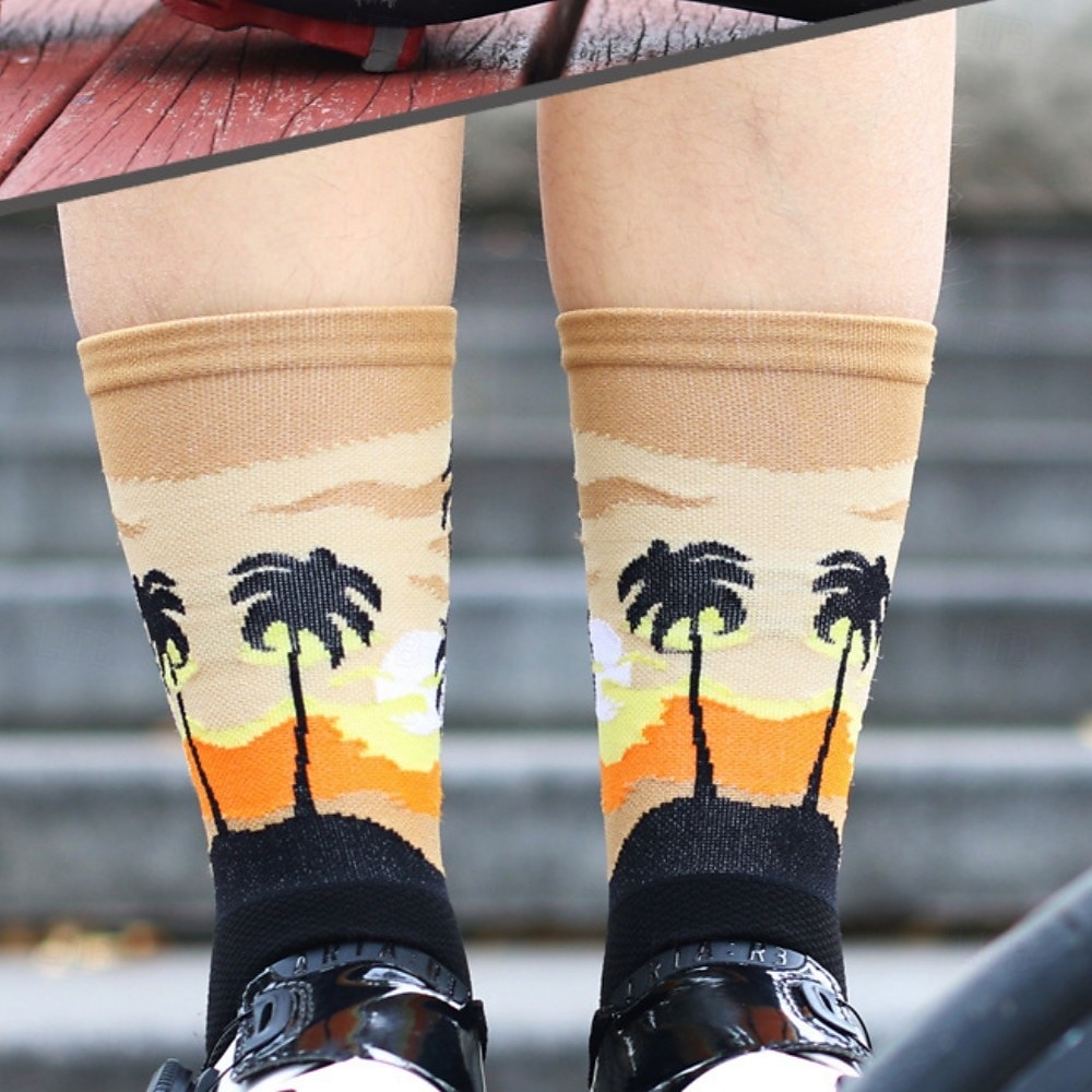 Calcetines Calcetines Ciclismo Calcetines de bicicleta Calcetines deportivos Calcetines atléticos Camping / Senderismo Senderismo Ejercicio al Aire Libre Bicicleta / Ciclismo Alta elasticidad Cómodo 2025 - $12.99 –P4