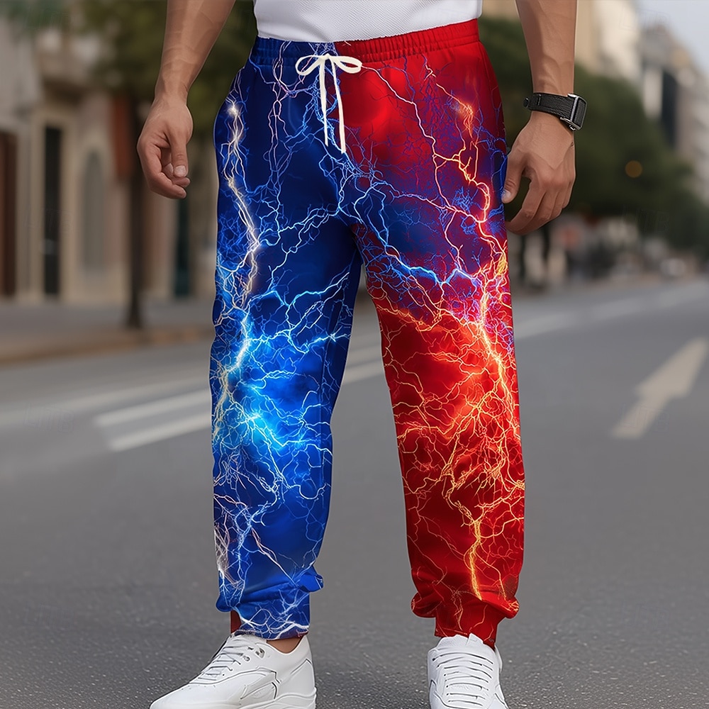 Męskie Wzór 3D Oświetlenie Płomień Spodnie dresowe Uprawiający jogging Spodnie Średni Talia Elastyczna talia ze sznurkiem Codzienny Jogging Streetwear Ćwiczyć Spodnie dresowe sportowe z kieszeniami 2026 - $24.99 –P2