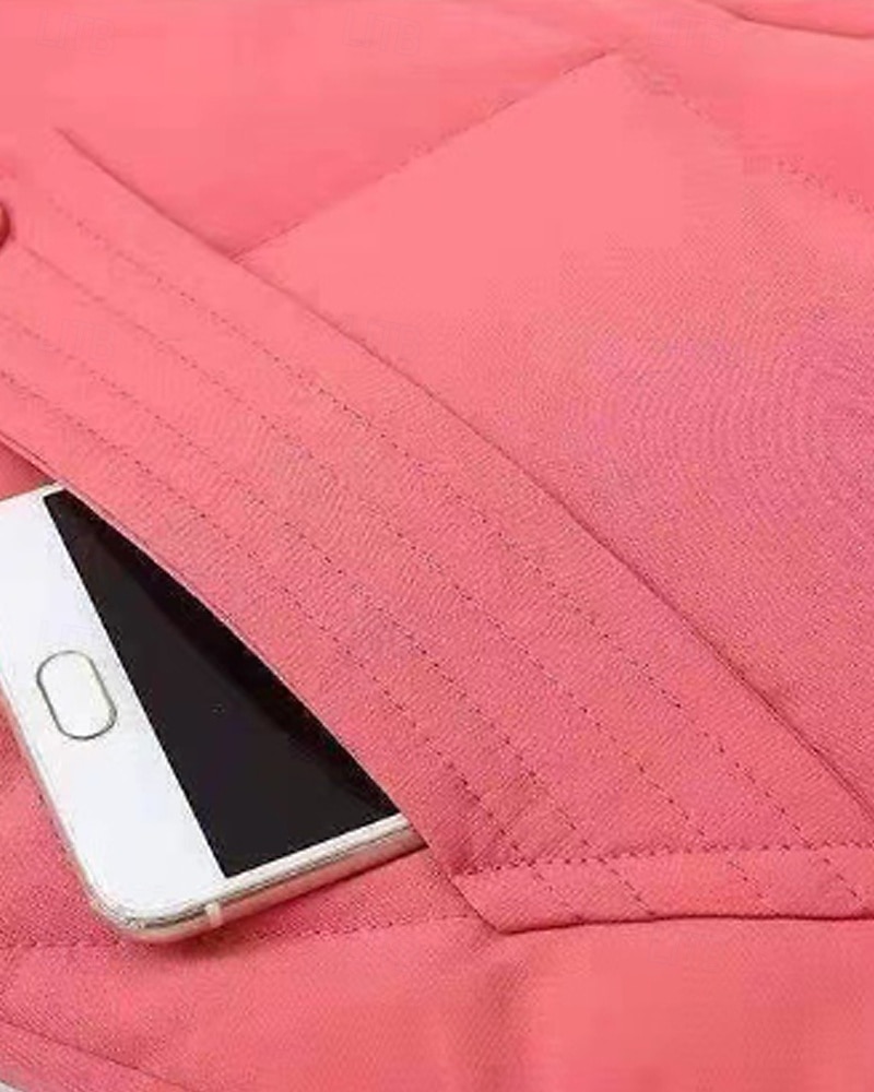 Copii Fete Jos Culoare solidă Modă Γούνινος Γιακάς Fermoar Buzunar Școală Palton Îmbrăcăminte exterioară 4-12 ani Iarnă Negru Roz Îmbujorat Roșu-aprins 2025 - $35.99 –P7