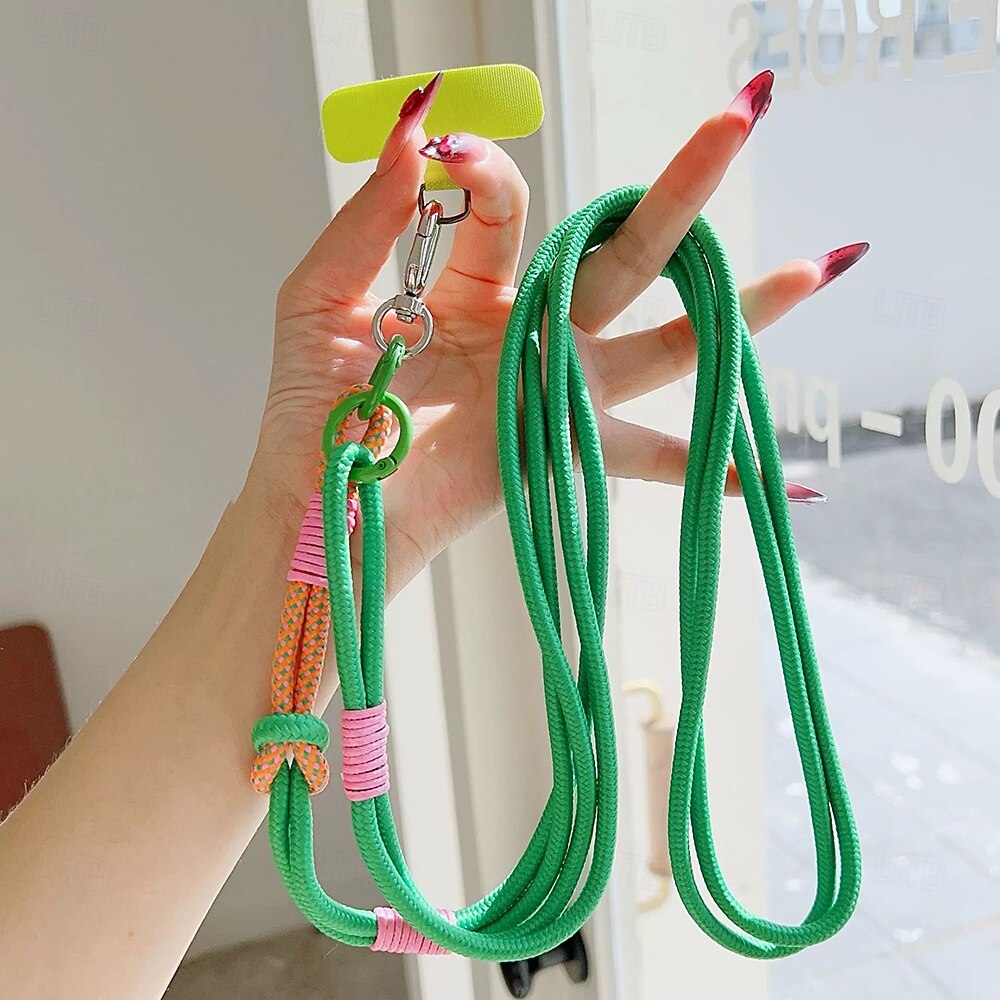 divatos mobiltelefon-zsinór, hosszú kötéllel, keresztpánt, férfiak és nők számára, kültéri túrázáshoz, strapabíró, kártya alakú, elvesztésgátló csipesszel ellátott mobiltelefon-zsinór 2026 - $9.99 –P6
