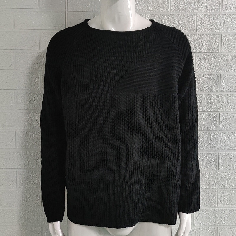Herren Pullover Strickpullover Gerippt Stricken Normale Oberteile Gestrickt Einfach Rundhalsausschnitt Mode Basic Urlaub Alltagskleidung Bekleidung Herbst Winter Schwarz Weiß M L XL 2026 - $40.99 –P15