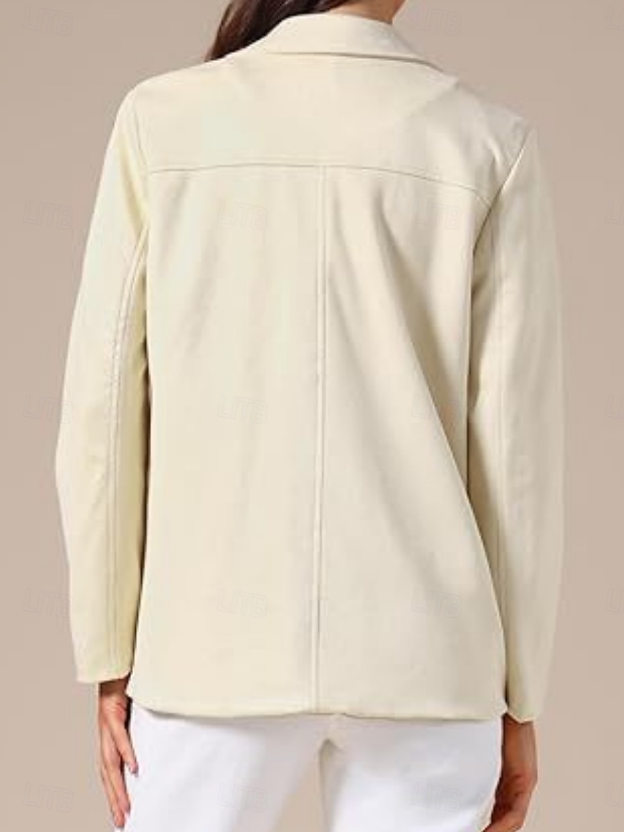Femmes Veste Décontractée Confortable Respirant Boutons ancien Occasionnel Uni Vacances Rue Occasionnel Tenue quotidienne Simple Boutonnage Régulier Col Rabattu Coupe régulière manche longue de 2025 ? $33.99 –P15