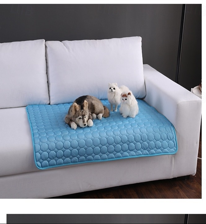 Avkjølende pet matte hunder og katter sommer is silke pet seng pad pustende sofa pute varmt vær 2025 - $5.49 –P4