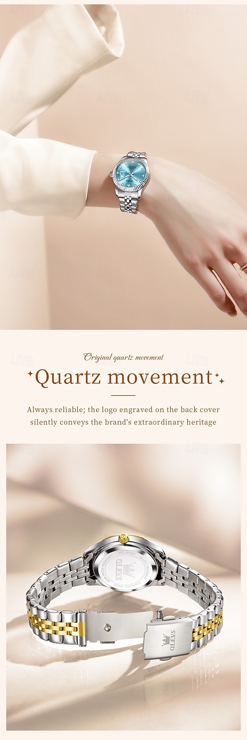OLEVS Mother's Day Gift for Women Quartz Watch Minimalist Fashion Business Wristwatch Luminous Calendar Waterproof Decoration Alloy Watch 2026 - $38.99 –P6
