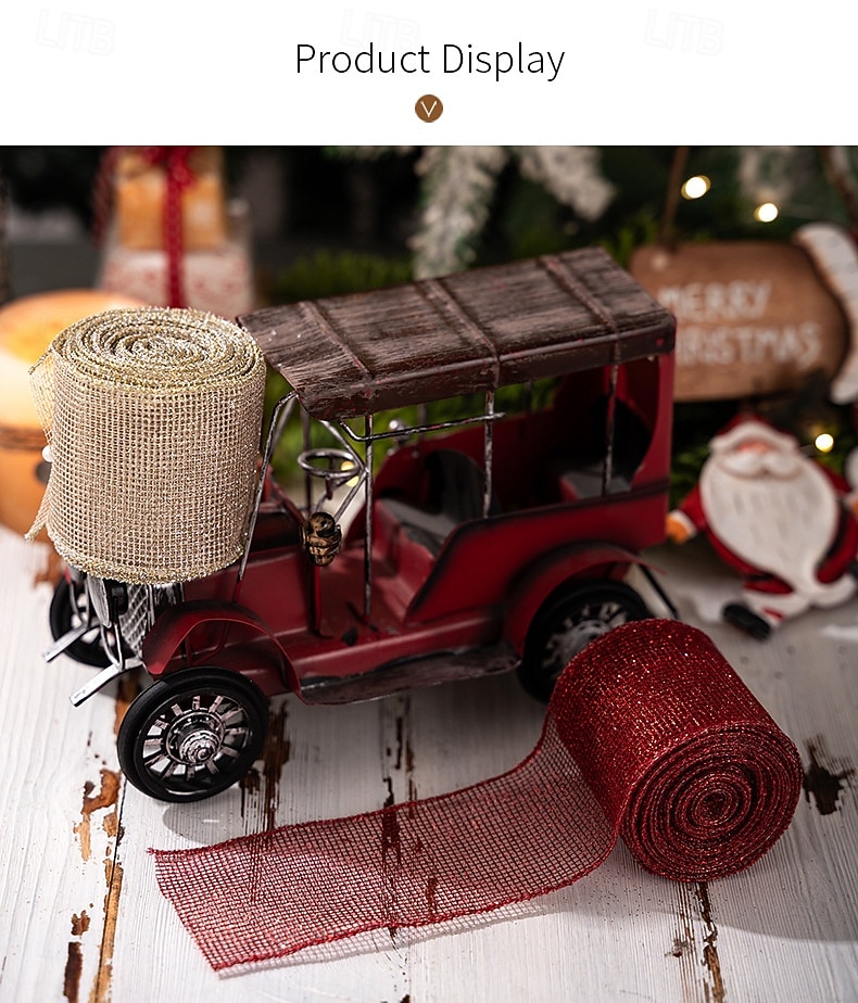 3 rouleaux de ruban de Noël câblé, nœud décoratif à faire soi-même, ruban de satin en maille rouge, décoration de boîte cadeau, fournitures d'artisanat de vacances, ornement d'arbre de Noël et de 2025 ? $9.49 –P6