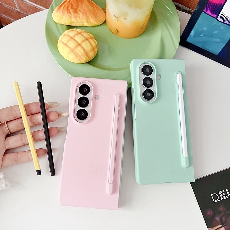 telefono Custodia Per Samsung Galaxy Piegatura a Z 7 Z Fold 6 Z Fold 5 Z Fold 4 Copertura Posteriore Resistente agli urti Retrò Silicone del 2025 a $13.99 –P14