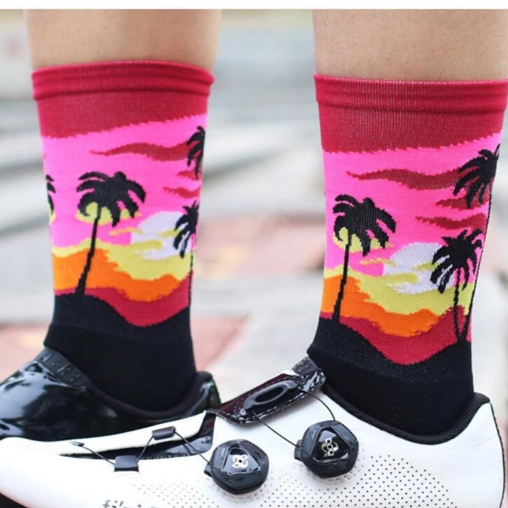 Calcetines Calcetines Ciclismo Calcetines de bicicleta Calcetines deportivos Calcetines atléticos Camping / Senderismo Senderismo Ejercicio al Aire Libre Bicicleta / Ciclismo Alta elasticidad Cómodo 2025 - $12.99 –P3