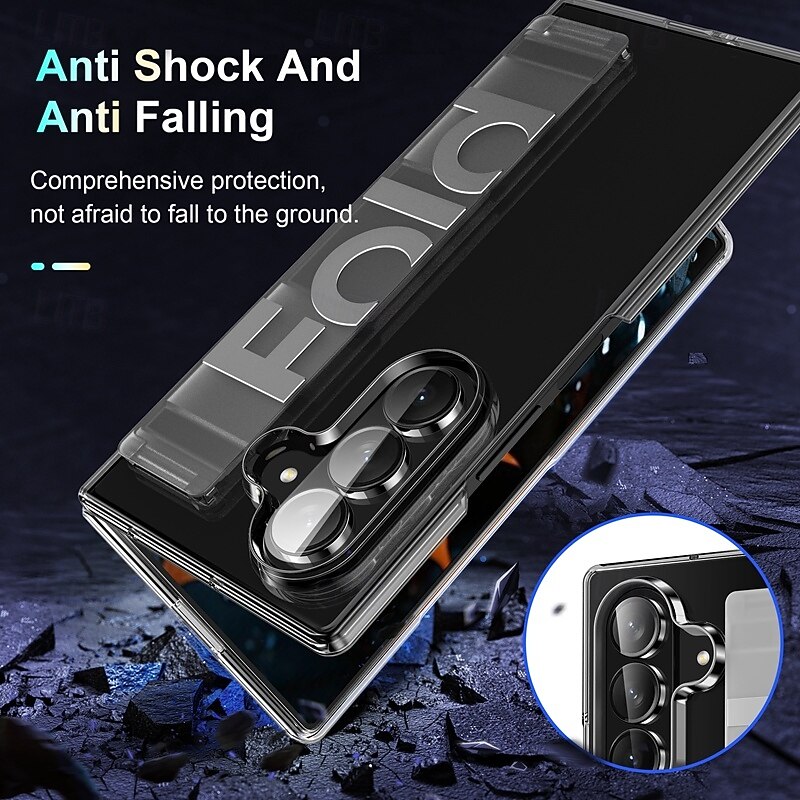 Phone Case For Samsung Galaxy Z Fold 7 Z Fold 6 Z Fold 5 Z Fold 4 Back Cover with Wrist Strap Shockproof Retro Silicone 2025 - $13.99 –P7