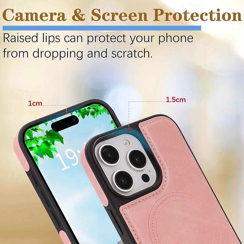 телефон Кейс для Назначение iPhone 17 Pro Max 17 Air i16 15 14 Pro Max Plus 16e 13 Pro Max Кейс на заднюю панель Защита от удара Ретро ТПУ Кожа PU 2025 - $9.99 –P5