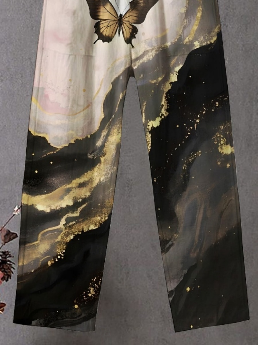 Per donna Chinos Pantaloni Streetwear Casual Lunghezza intera Vita Alta Farfalla Elastico in vita Stampato Traspirabilità Confortevole Elasticizzato Vacanza Streetwear Abbigliamento quotidiano Cachi del 2025 a $27.99 –P3