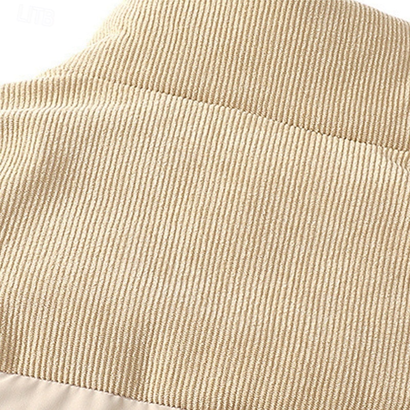 Pánské Zimní kabát Puffer bunda Polstrovaná bunda Kapsy Polyester Dovolená Denní nošení Rande Standardní Módní Na běžné nošení Pohodlné Zahřívací Podzim zima Plná / Jednobarevná Černá Růžov 2025 - $36.99 –P7